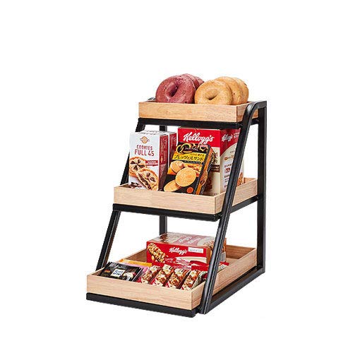 Orista Monaco Wood Bakery Display Stands 3-Tier Organizer Shelves Snack Retail Display Rack #TOP1