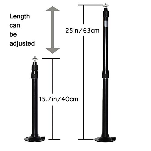 2-Be-Best Universal Projector Ceiling Mount Height Extendable Projector Wall Mount Video Projector Bracket Stand 3 in 1 360° Rotatable Head Extendable Length for Projectors Camera CCTV DVR Black - Thumbnail 3