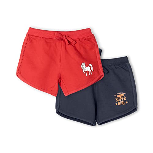 Image of Real Basics Premium Cotton Printed Shorts for Girls (Pack of 2)