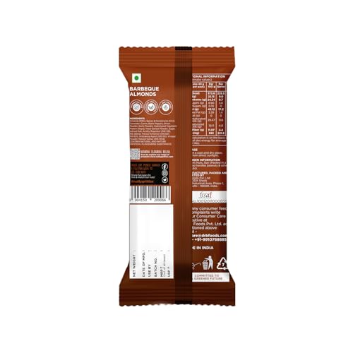 Image of Nutty Gritties Grab And Go Barbeque Almonds | 240g (Each Pouch 40g, Pack of 6)