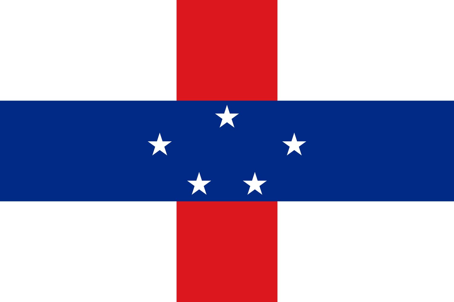 Drapeau Antilles néerlandaises 1986-2010 pour commémoration et mât