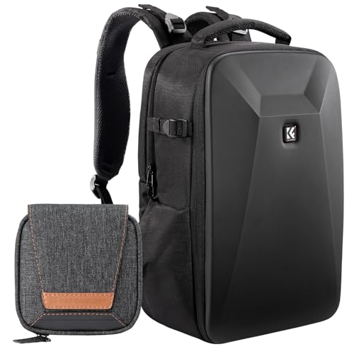 Mochila para cámara que evita dolor de espalda junto a estuche para filtro de lente