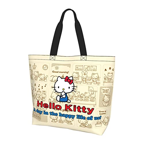 Large Cute Anime Tote Bag For Women Shoulder Bags Shopping Handbags With Cosmetic Big Makeup Bags Cosmetic Storage Bag-A13 #TOP1