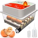 OBI-12 Egg Incubators for Hatching Eggs – Incubator for 12 eggs with automatic egg turner - Brooder for chicken eggs, quail, and duck eggs - Orange