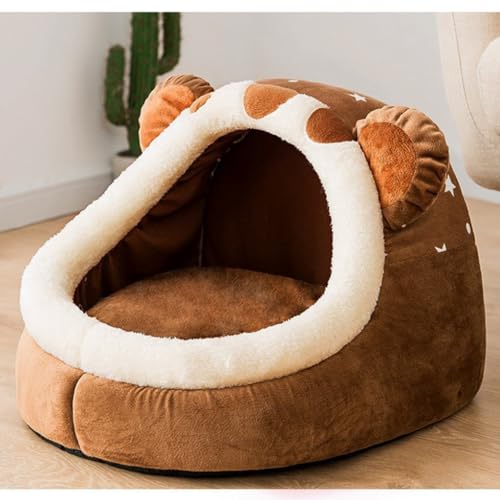 ペットベッド 犬/猫用ハウス ペットベッド ペットハウス 犬小屋 寝床 可愛い 柔らかい クッション付き ペット用品 小/中/大型犬用 快適 テント式 お手入れ簡単 オールシーズン適用 暖かい 保温 防寒 おしゃれ スタイル7 寒さ対策 滑り止め 52*5