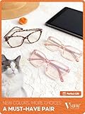 VMJFBJ Blue Light Glasses Womens, Fashion Cat Eye Anti Blue Light Blocking Eyeglasses, TR90 Bluelight Glasses for Computer & Gaming & Screen Use, Reduce Eye Strain & Improve Sleep, Champagne - Image 8