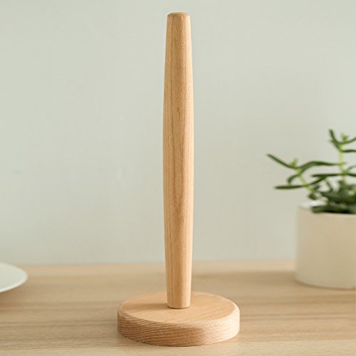 Firlar Wooden Paper Towel Holder, Countertop Vertical Tissue Holder Rack Bamboo Paper Towel Stand For Kitchen Living Room Bedroom Home Decoration #TOP3