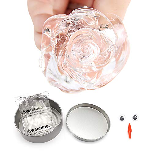 Clear Slime, Crystal Putty Stretchy Slime Toy, Slime Crunchy, Soft Crystal Slime, Decompression Putty, Transparent Crystal Stress Reliever Putty Toy, for Teens and Adults, Non-Toxic (Clear)