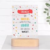 Wanapix | Trofeo Personalizado Profe | Regalos Originales para Profesores | Base de Madera Natural | Regalo Maestros Infantil Escuela | Rectangular | Profesor