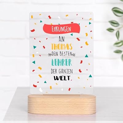 Wanapix | Trofeo Personalizado Profe | Regalos Originales para Profesores | Base de Madera Natural | Regalo Maestros Infantil Escuela | Rectangular | Profesor | Ya disponible en tu tienda friki favorita! En mundofriki.es!