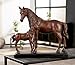 Produktbild GILDE Skulptur Pferdefamilie aus Kunstharz, braun, 33 cm hoch, 37 cm breit, 14 cm tief