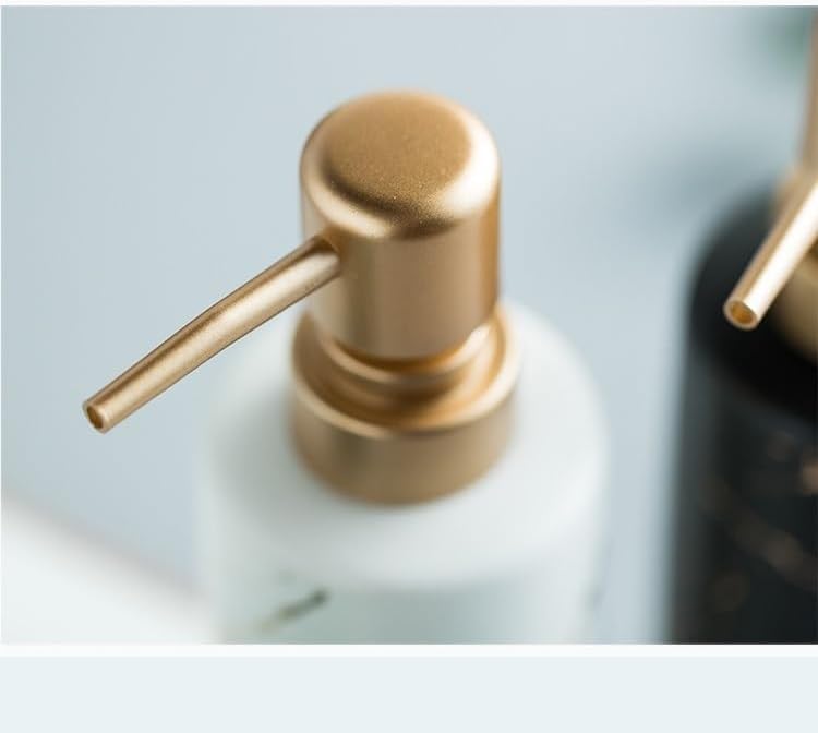 Liquid Soap Dispenser for Kitchen Soap Dispenser Ceramic Hotel Club Refill Bottle Shampoo Shower Gel Hand Sanitizer Press Bottle Bathroom Lotion Bottle Bathroom Soap Dispenser Pump(Black)