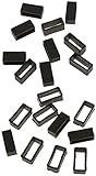 20 Black Silicone Watch Strap Holding Hoop Loop Buckle Holder 18 / 20mm Fashion with nice