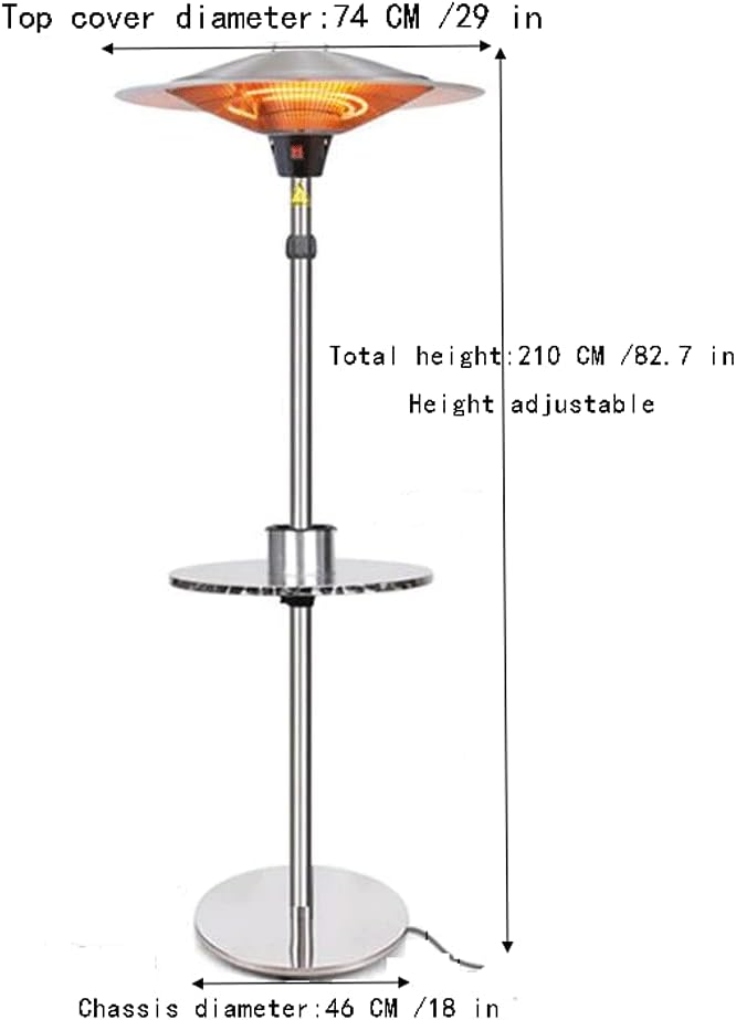 Dimensions of Teri Outdoor Electric Heater