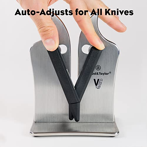 Brod & Taylor Vg2 Professional Knife Sharpener | 3-Action Tungsten Carbide (Stainless Steel) #TOP5