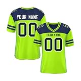 KONG JIMFAN Trikot Personalisiert Personalisiertes Baseball Trikot,Erwachsene/Kinder Unisex Football Kostüm Mit Eigenem Namen Nummer & Logo,Individuelles Fußballtrikot Football Kostüm Herren(1)