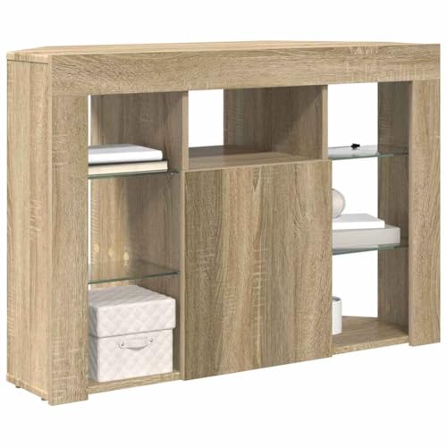 vidaXL Eck-LED-TV-Schrank Sonoma-Eiche 102 x 40 x 68 cm Holzwerkstoff,...