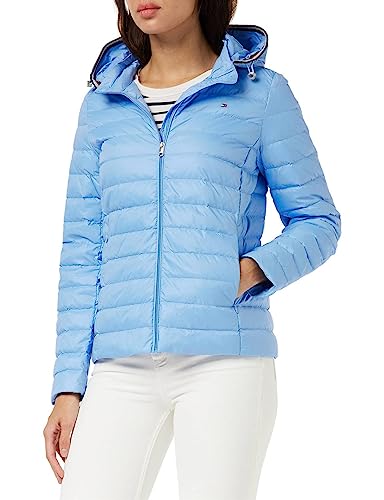 Tommy Hilfiger Damen Daunenjacke TH Essential Leicht, Blau (Hydrangea...