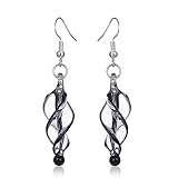 BESHEEK Handmade Murano Inspired Gorgeous Artist Made Black Tornado Twirl Glass...