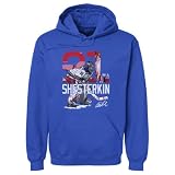 500 LEVEL Igor Shesterkin New York R Landmark Adult Unisex Hoodie (Royal Blue, XL)