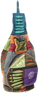 GURU SHOP Hippie plecak, patchwork, plecak nepalski, męski/damski, wielokolorowy, bawełna, rozmiar: jeden rozmiar, 35 x 23 x 23 cm, ekstrawagancka torba z tkaniny, wielokolorowa, jeden rozmiar
