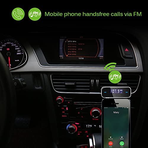 Lkhf 3.5Mm Fm Transmitter Lcd Diaplay In-Car Music Audio Wireless Transmitter For Car Mobile Phones Mp3 Mp4 Player Tablet, Black #TOP2