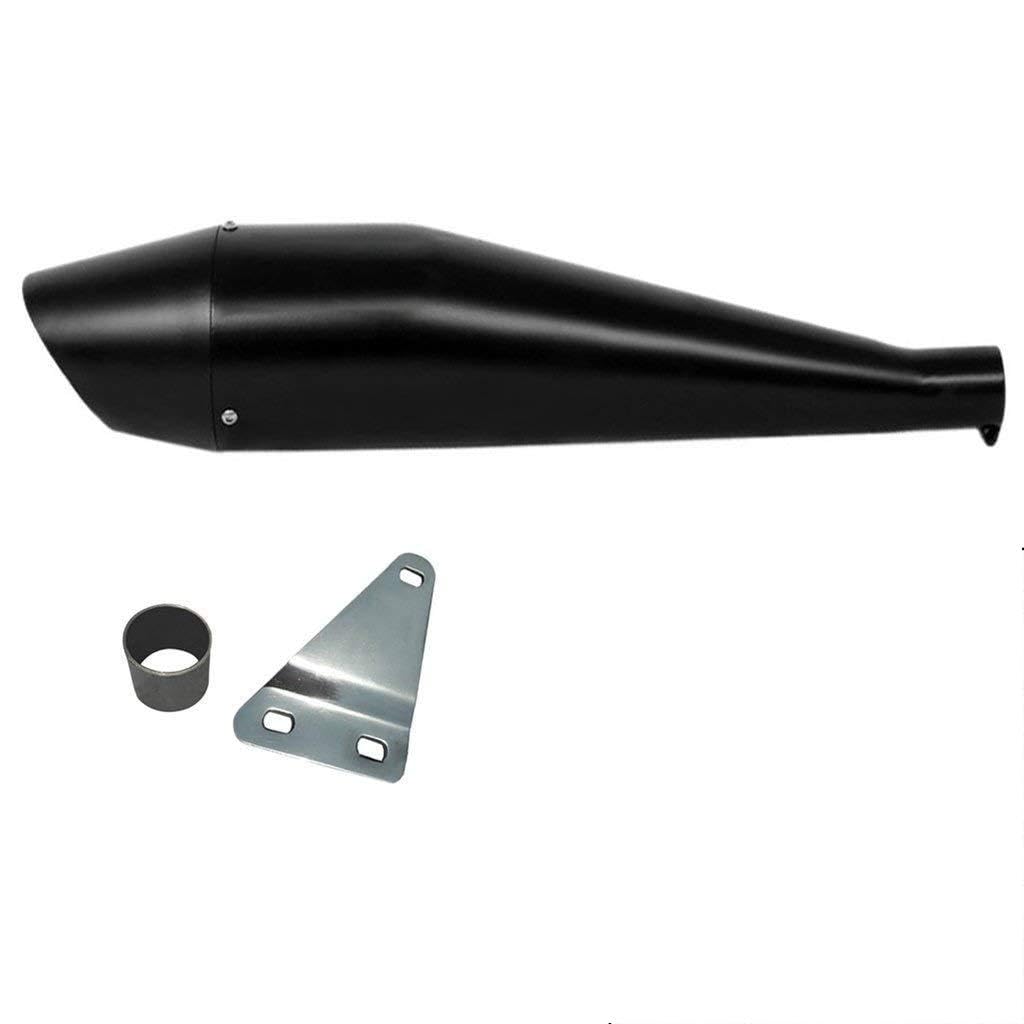 Dhe Best SR-09 Bike Bullet Dolphin Silencer Glass Wool Pollock Shape Along with Glasswool Black with Zed Clamp Bush for RE Classic Battle Green 350-image-2
