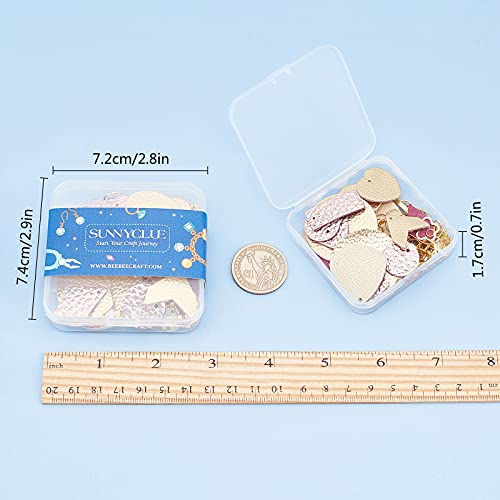 Sunnyclue 1 Box Diy 10 Pairs Leather Mental Earring Making Kit Charms Dangles Pendants Starter Kits For Diy Leather Earrings Craft Making Supplies Accessories #TOP6