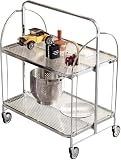 Grande capacità e dimensioni pratiche: misura 63 x 42 x 79 cm, questo carrello offre ampio spazio per bevande, snack, piatti e oggetti essenziali. Gli scaffali profondi possono ospitare più oggetti per un hosting efficiente.