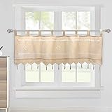 ❀Größe: 61cm x 152cm (Höhe x Breite). Die Höhe umfasst die Höhe des Riemens am Vorhang. Eine perfekte Größe für die meisten Küchen- und Esszimmer fenster.