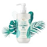 NATURE WELL Extra Virgin Coconut Oil Ultra-Moisturizing Body Wash, Gentle & Creamy Formula Packed with Antioxidants, Vitamins A, C & E, & Squalane, Provides Gentle Cleansing & Intense Hydration, 33 oz