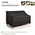 RICHIE Patio Loveseat Cover - Waterproof Outdoor 2-Seater Sofa Cover with Air Vent, UV Resistant Patio Furniture Covers for 60"W*34"D*31"H Loveseats (Black)