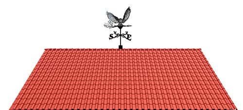 Weathervane Owl Silhouette Roof Mounted Weathervane Stainless Steel Weathervane Weathervane Outdoor Metal Bracket Garden Yard Decoration Modern Simple Owl Weathervane,Black #TOP4
