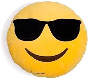 Vinay Sales Emoji Round Cushion Pillow Stuffed /Gift for Kids/for Birthday Gift