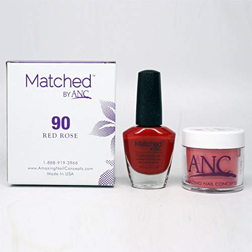 ANC Amazing Nail Concepts Matched kit # 90 Red Rose