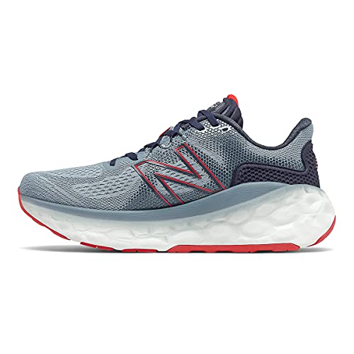 New Balance New Balance Men's Fresh Foam More V3 Running Shoe, Ocean Grey/Velocity Red/Eclipse, 10.5 XW US