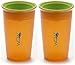 Translucent Wow Cup with Freshness Lid - 9 oz - Orange/Green - 2 Count