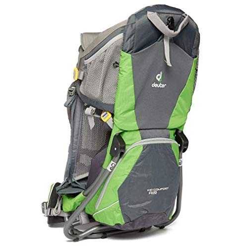 Deuter Kid Comfort Air, Mochila Unisex, Multicolor (Graphite/Spring), 70 x 43 x 32 cm, 14 L