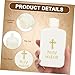 MAGICLULU Hydro Jug Water Bottle 6Pcs Catholic Christian Holy Water Bottle Holy Water Empty Containers with Gold Cross for Easter Halloween Baptism Party 100Ml Plastic