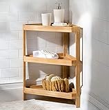 Teak Corner Stand Shelf Unit by Improvement
