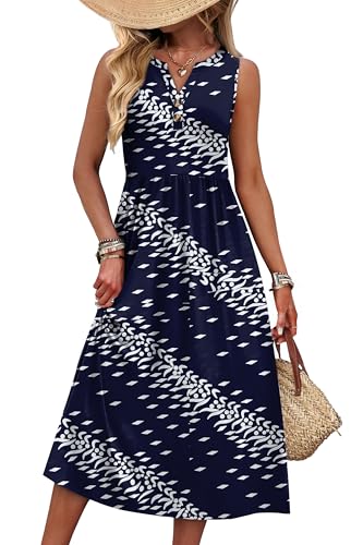 WIHOLL Plus Size Dresses for Curvy Women Resort Wear for Women 2026 Tank Casual Summer Dress 2XL