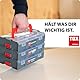TOX L-BOXX Mini Unterlegscheiben-Set DIN 125 (400-tlg.) + Meterstab 2m in Rot mit Aufdruck, U-Scheiben in 6 gängigen Größen in anpassbarer und verklickbarer Sortierbox, 094909163