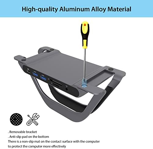 Macbook Pro Docking Station, 10 In 1 Usb C Hub With Detachable Computer Stand, 4K@30Hz HDMI, USB 3.0, SD/TF,Gigabit Ethernet, 100W PD Charging, 3.5mm Audio, For Laptop Dell/Hp/Macbook Pro/Ipad Adapter