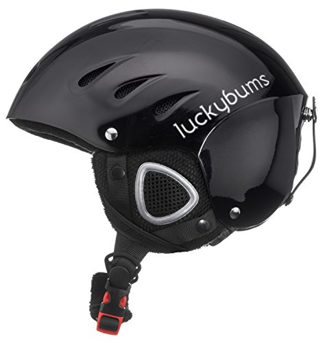 Lucky Bums Snow Sport Helmet with Fleece Liner, Metallic Black, X-Large