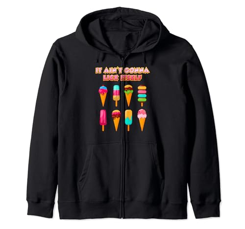 No se va a lamer – Helado Paleta de crema Sudadera con Capucha