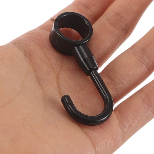 Crochets utilitaires pour tringle de salle de bain et armoire plastique noir 12 mm x100