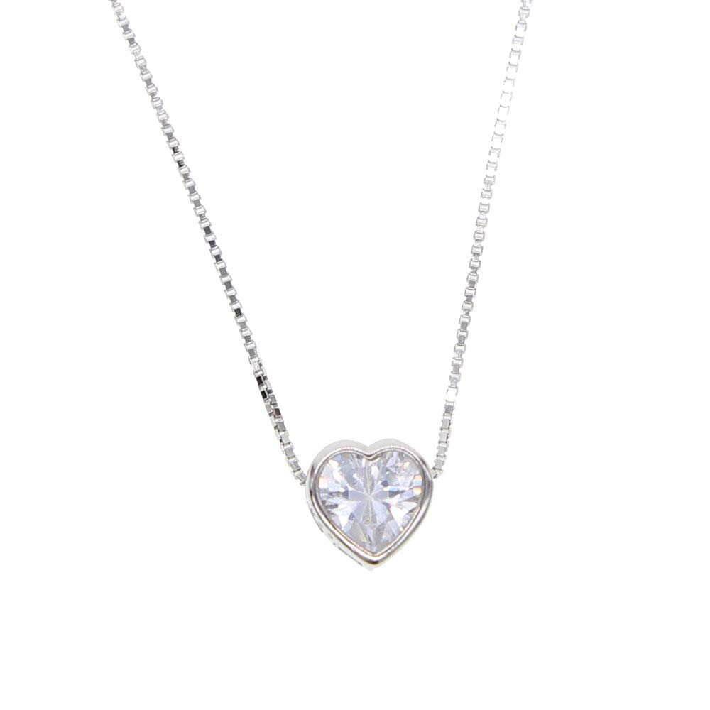 MOCHAMIK Collier Collana con Ciondolo Piccolo in Argento Sterling 100% 925 Collana Delicata per Matrimonio da Donna