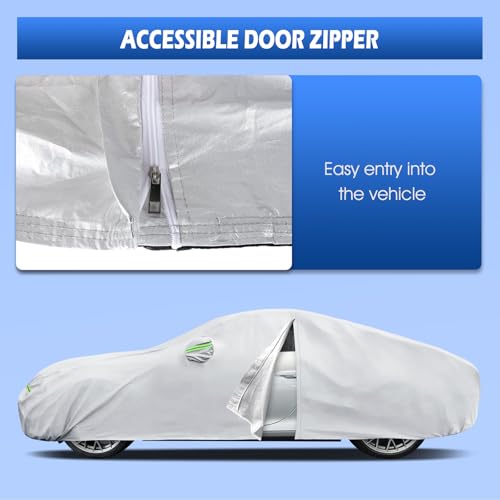 Image of Car Cover Custom Fit for 1998-2026 Porsche 911, Migaven Waterproof Full Exterior Cover Sun Rain Protection with Door Zipper and Cotton Lining