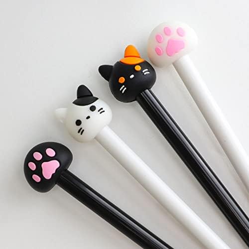 Cute Stationary Supplies, 12 PCS Cute Pens Cat Themed, Aesthetic Stationary Cute Stuff, Kawaii Cat Paw Stationery, Cool Pens Anime Gifts for School Girls, Teenagers, Working Women (Cat)