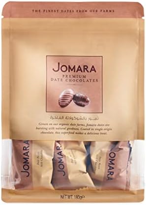 Jomara Chocolate Covered Dates Assorted (w/Pecan, w/Orange Peel, w/Almond) 6.3oz (180g) | Healthy Treat | Natural Source of Fiber and Antioxidants | Individually Wrapped